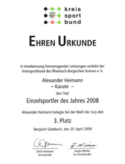 Einzelsportler 2008 Platz 3