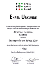 Eilzelsportler des Jahres 2010