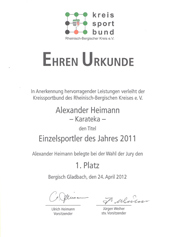 Eilzelsportler des Jahres 2011